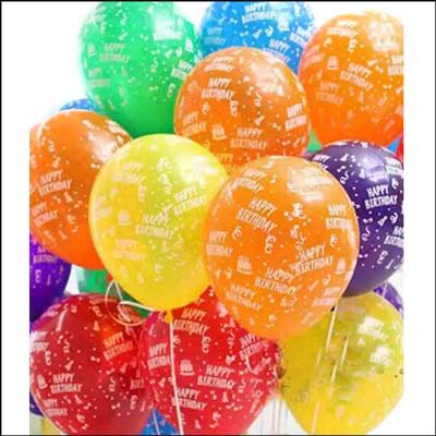 "Unblown Happy Birthday Printed Latex Balloons (Pack of 10 Balloons) - Click here to View more details about this Product